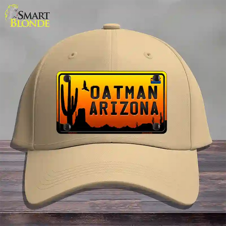 Oatman Flag Arizona Scenic Background Novelty License Plate Hat Cotton / Khaki