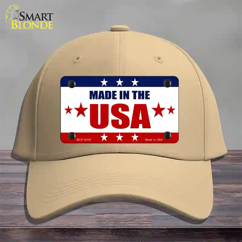 Made in the USA Novelty License Plate Hat Cotton / Khaki