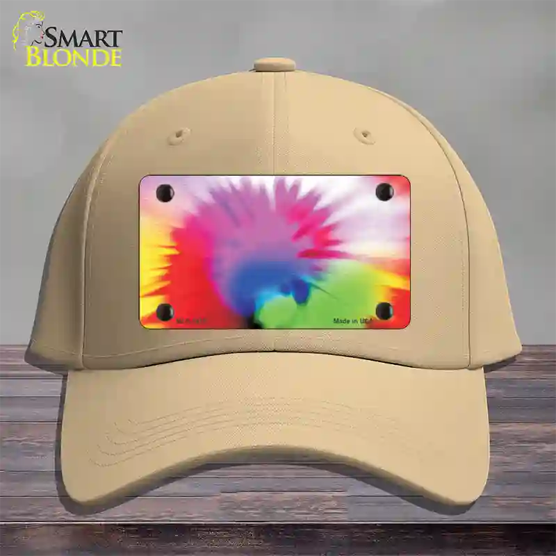 Pink Tie-Dye Novelty License Plate Hat Cotton / Khaki