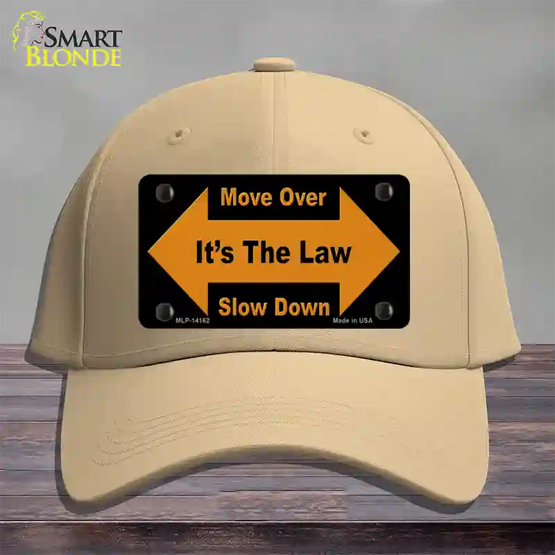 Move Over Its The Law Novelty License Plate Hat Cotton / Khaki