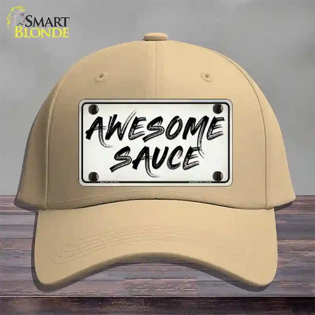 Awesome Sauce Novelty License Plate Hat Cotton / Khaki