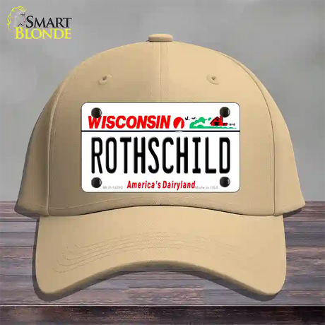 Rothschild Wisconsin Novelty License Plate Hat Cotton / Khaki