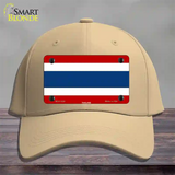 Thailand Flag Novelty License Plate Hat Cotton / Khaki