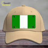 Nigeria Flag Novelty License Plate Hat Cotton / Khaki