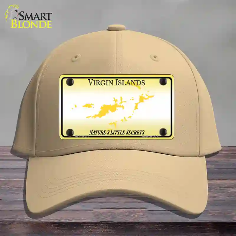 Virgin Islands Blank Novelty License Plate Hat Cotton / Khaki