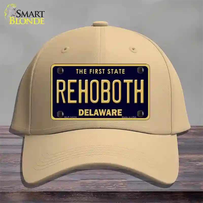 Rehoboth Delaware Novelty License Plate Hat Cotton / Khaki