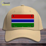 Gambia Flag Novelty License Plate Hat Cotton / Khaki