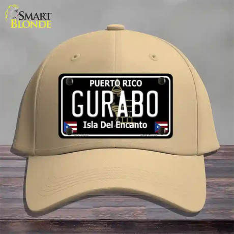 Gurabo Puerto Rico Black Novelty License Plate Hat Cotton / Khaki