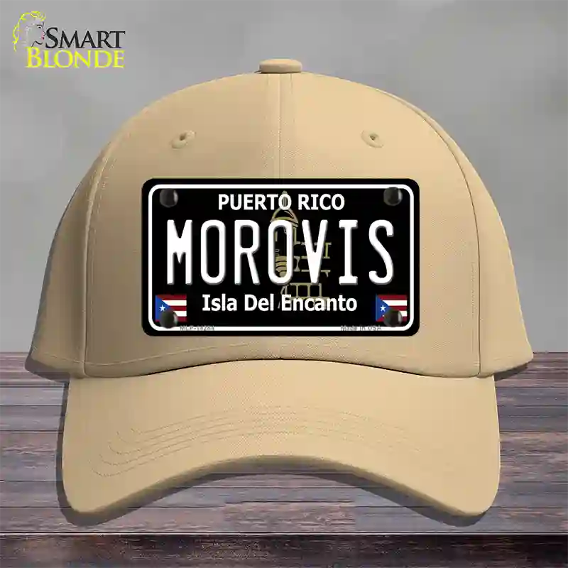 Morovis Puerto Rico Black Novelty License Plate Hat Cotton / Khaki