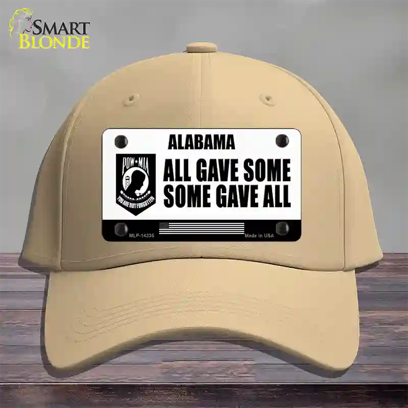 Alabama POW MIA Some Gave All Novelty License Plate Hat Cotton / Khaki