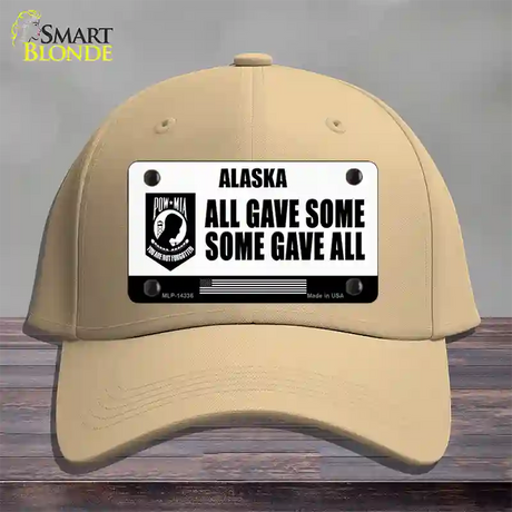 Alaska POW MIA Some Gave All Novelty License Plate Hat Cotton / Khaki