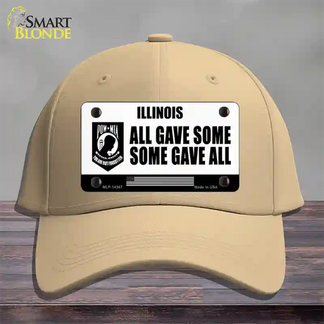 Illinois POW MIA Some Gave All Novelty License Plate Hat Cotton / Khaki