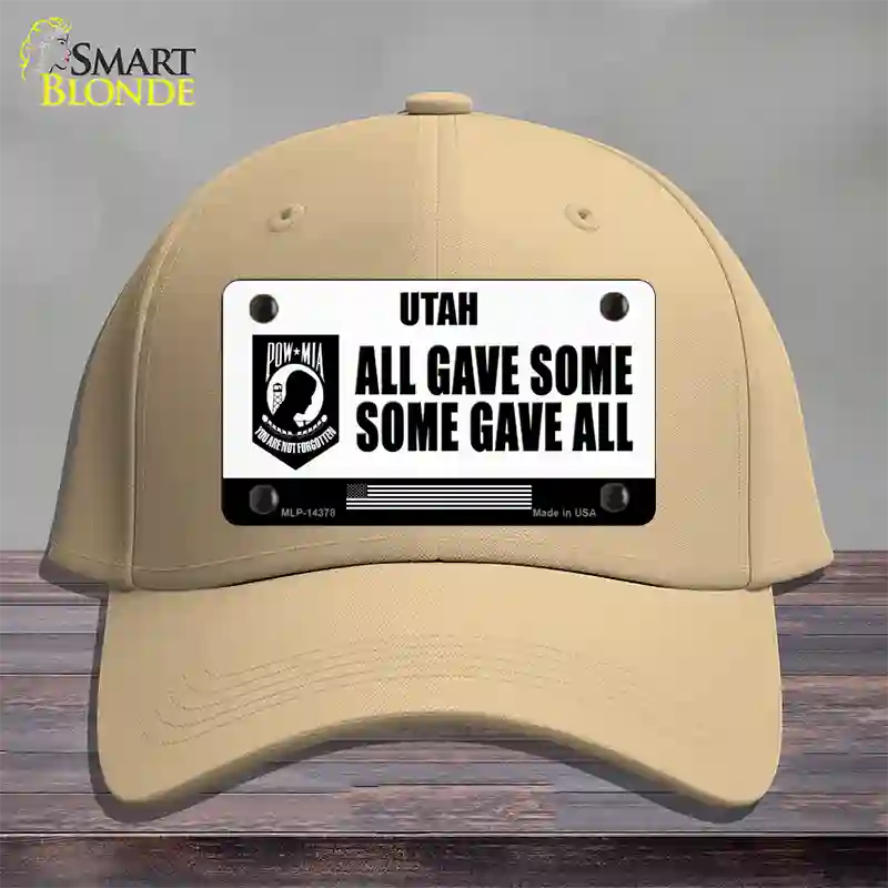 Utah POW MIA Some Gave All Novelty License Plate Hat Cotton / Khaki