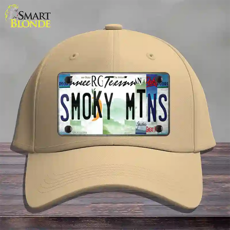 Smoky Mountains License Plate Art Novelty License Plate Hat Cotton / Khaki