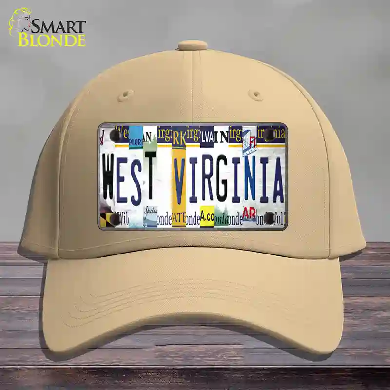 West Virginia License Plate Art Novelty License Plate Hat Cotton / Khaki