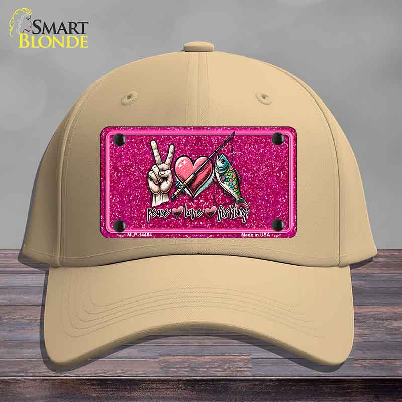 Peace Love Fishing Novelty License Plate Hat HAT-MLP-14464