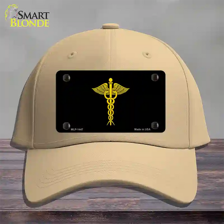 Caduceus Novelty License Plate Hat Cotton / Khaki