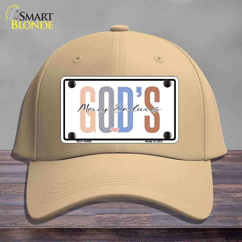 Gods Mercy Endures Novelty License Plate Hat HAT-MLP-14480