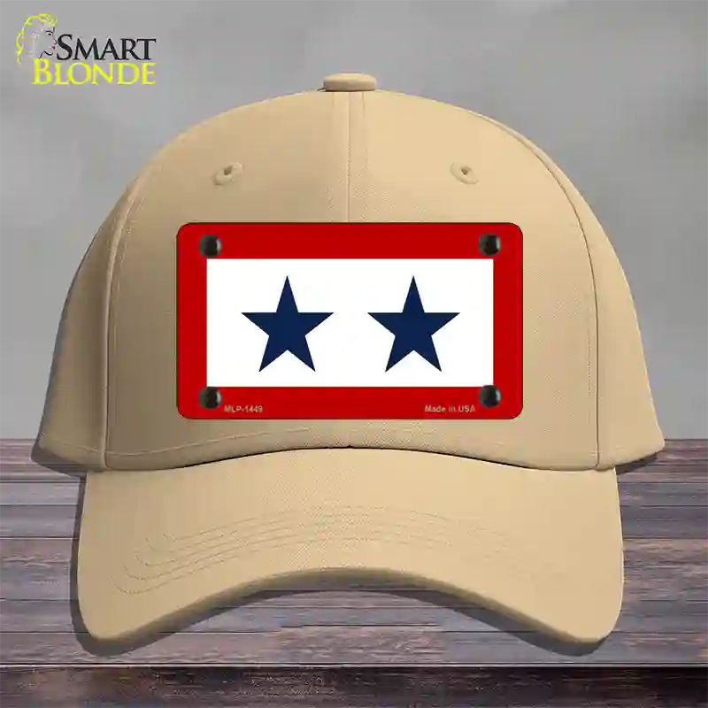 Blue Star Two Novelty License Plate Hat Cotton / Khaki