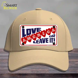 Love America Or Leave It Novelty License Plate Hat Cotton / Khaki