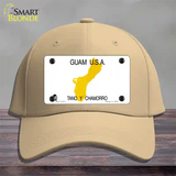 Guam State Novelty License Plate Hat Cotton / Khaki