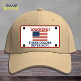 These Colors Never Run Novelty License Plate Hat Cotton / Khaki