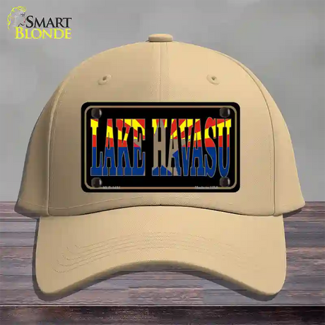 Lake Havasu Arizona Flag Novelty License Plate Hat Cotton / Khaki