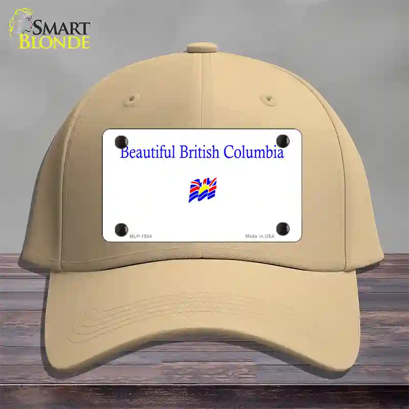 British Columbia Novelty License Plate Hat Cotton / Khaki