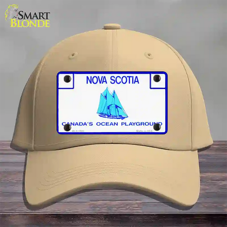 Nova Scotia Novelty License Plate Hat Cotton / Khaki