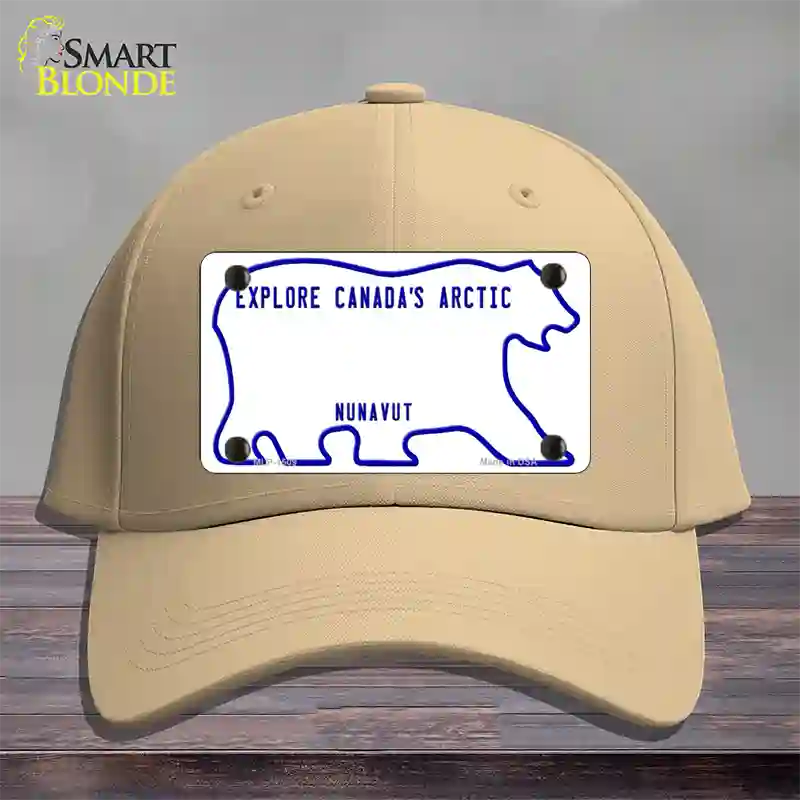 Nunavut Novelty License Plate Hat Cotton / Khaki