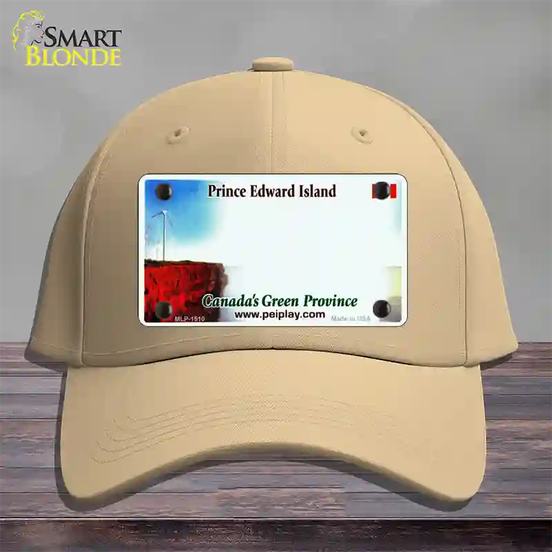 Prince Edward Island Novelty License Plate Hat Cotton / Khaki