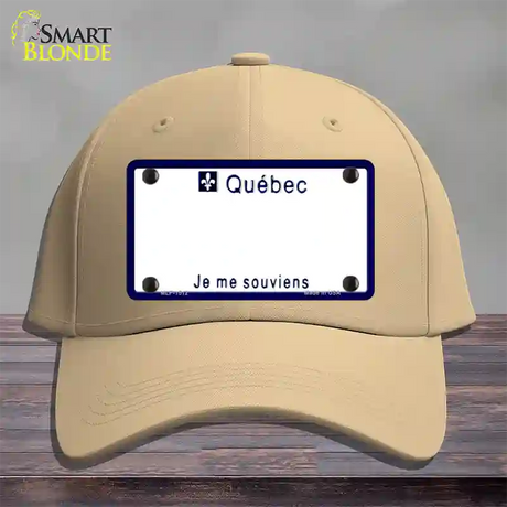 Quebec Novelty License Plate Hat Cotton / Khaki