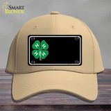 4-H Offset Novelty License Plate Hat Cotton / Khaki