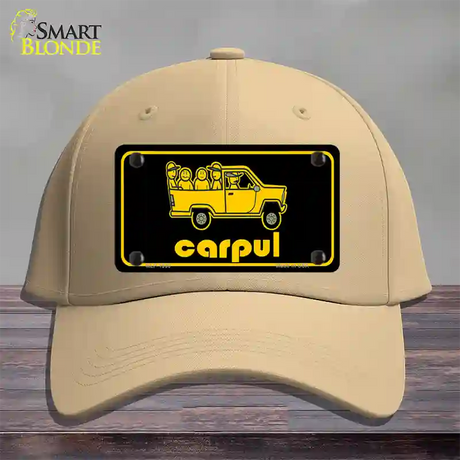 Carpul Novelty License Plate Hat Cotton / Khaki