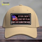 1 800 Leave The USA Novelty License Plate Hat Cotton / Khaki