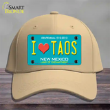 I Love Taos New Mexico Novelty License Plate Hat Cotton / Khaki