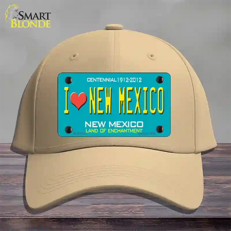 I Love New Mexico Novelty License Plate Hat Cotton / Khaki