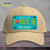 I Love Route 66 New Mexico Novelty License Plate Hat Cotton / Khaki