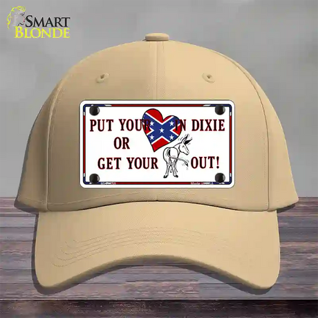 Heart In Dixie Novelty License Plate Hat Cotton / Khaki