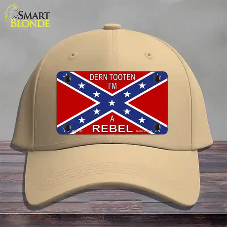 Im A Rebel Novelty License Plate Hat Cotton / Khaki