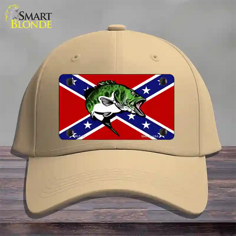 Rebel Fish Novelty License Plate Hat Cotton / Khaki