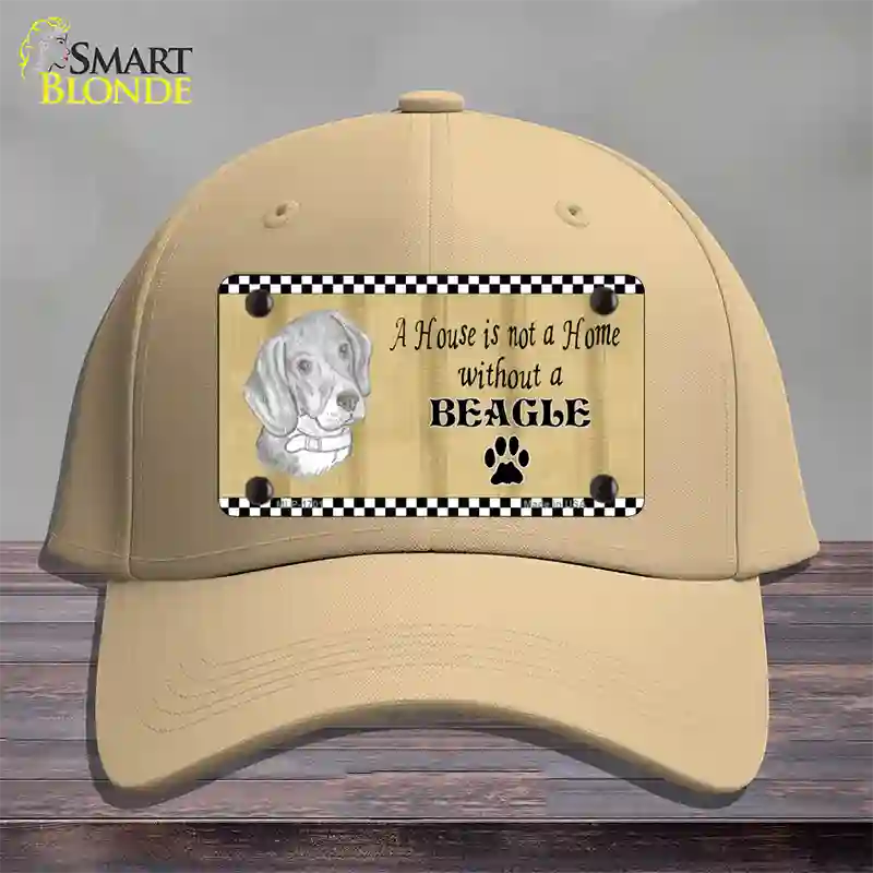 Pencil Sketch Beagle Novelty License Plate Hat Cotton / Khaki