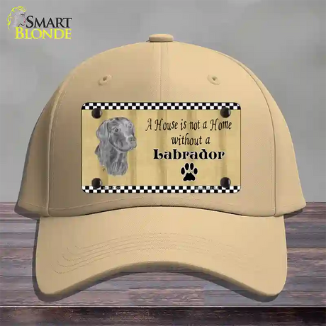 Pencil Sketch Labrador Novelty License Plate Hat Cotton / Khaki