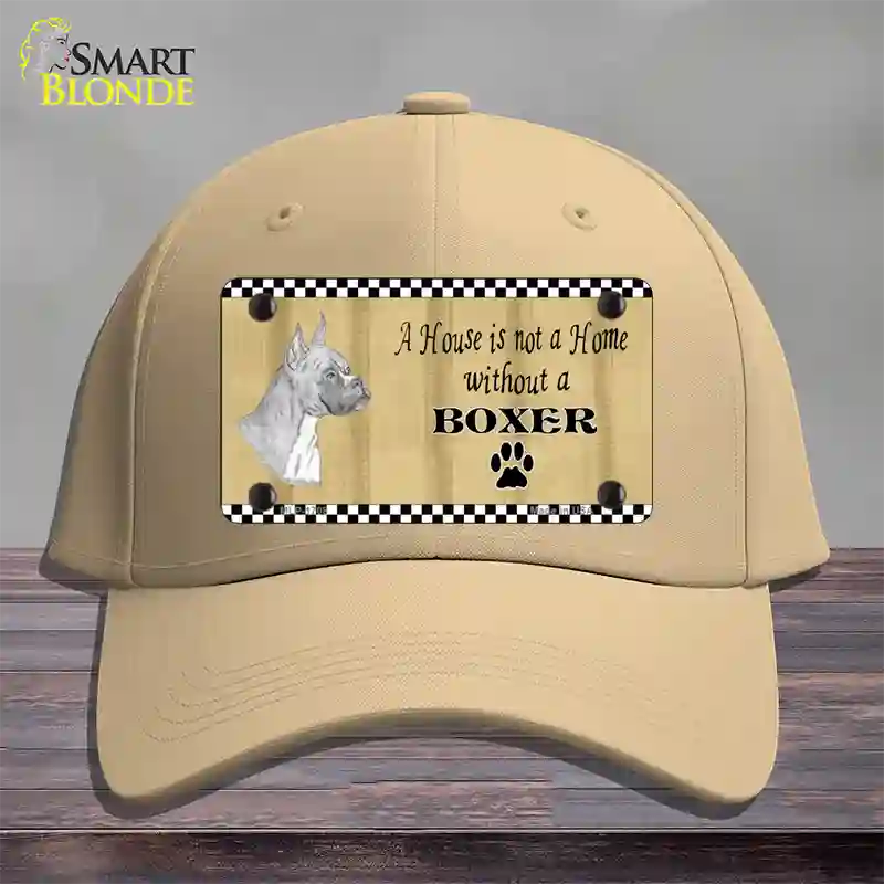 Pencil Sketch Boxer Novelty License Plate Hat Cotton / Khaki