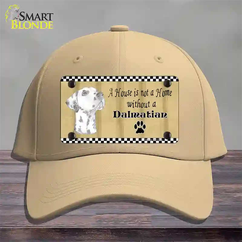 Pencil Sketch Dalmatian Novelty License Plate Hat Cotton / Khaki