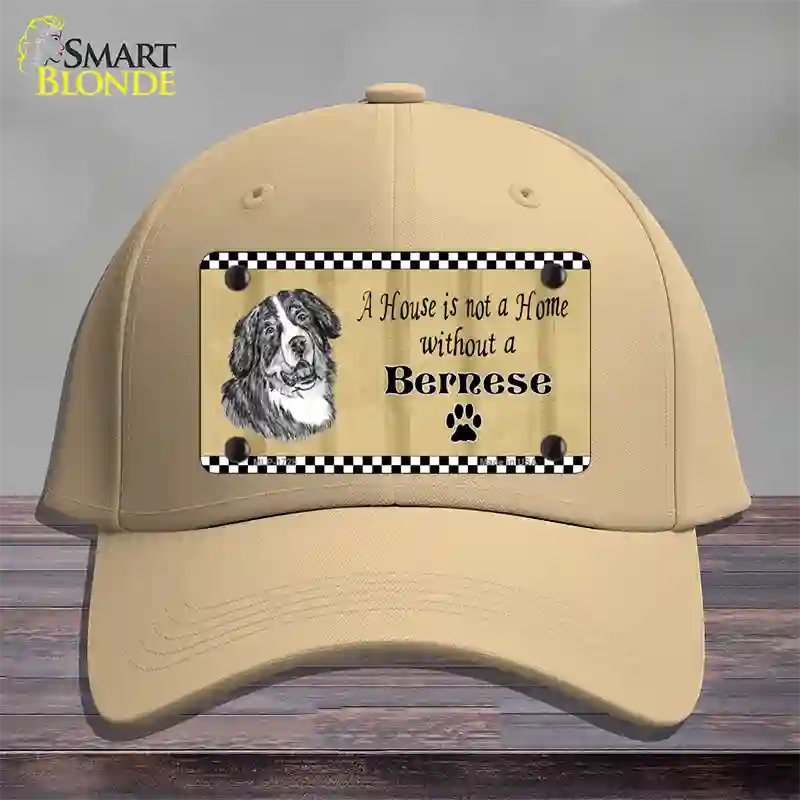 Pencil Sketch Bernese Novelty License Plate Hat Cotton / Khaki