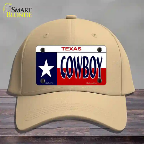 Cowboy Texas Novelty License Plate Hat Cotton / Khaki