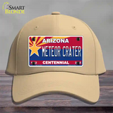 Arizona Centennial Meteor Crater Novelty License Plate Hat Cotton / Khaki