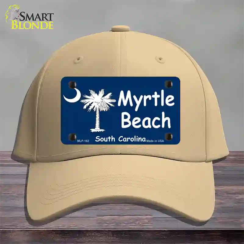 Myrtle Beach Novelty License Plate Hat Cotton / Khaki