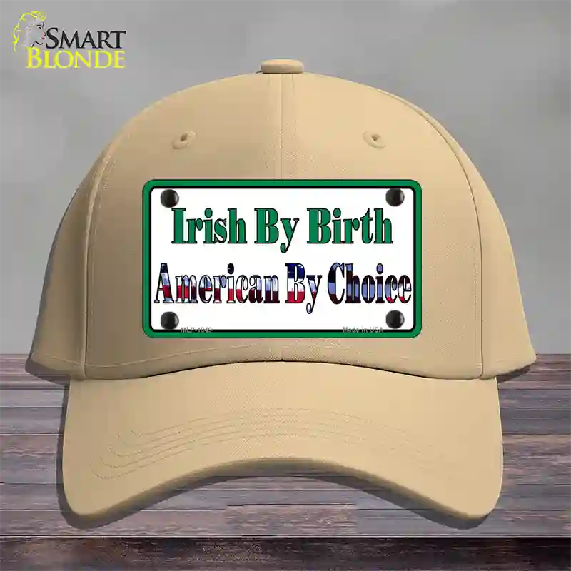 Irish By Birth Novelty License Plate Hat Cotton / Khaki